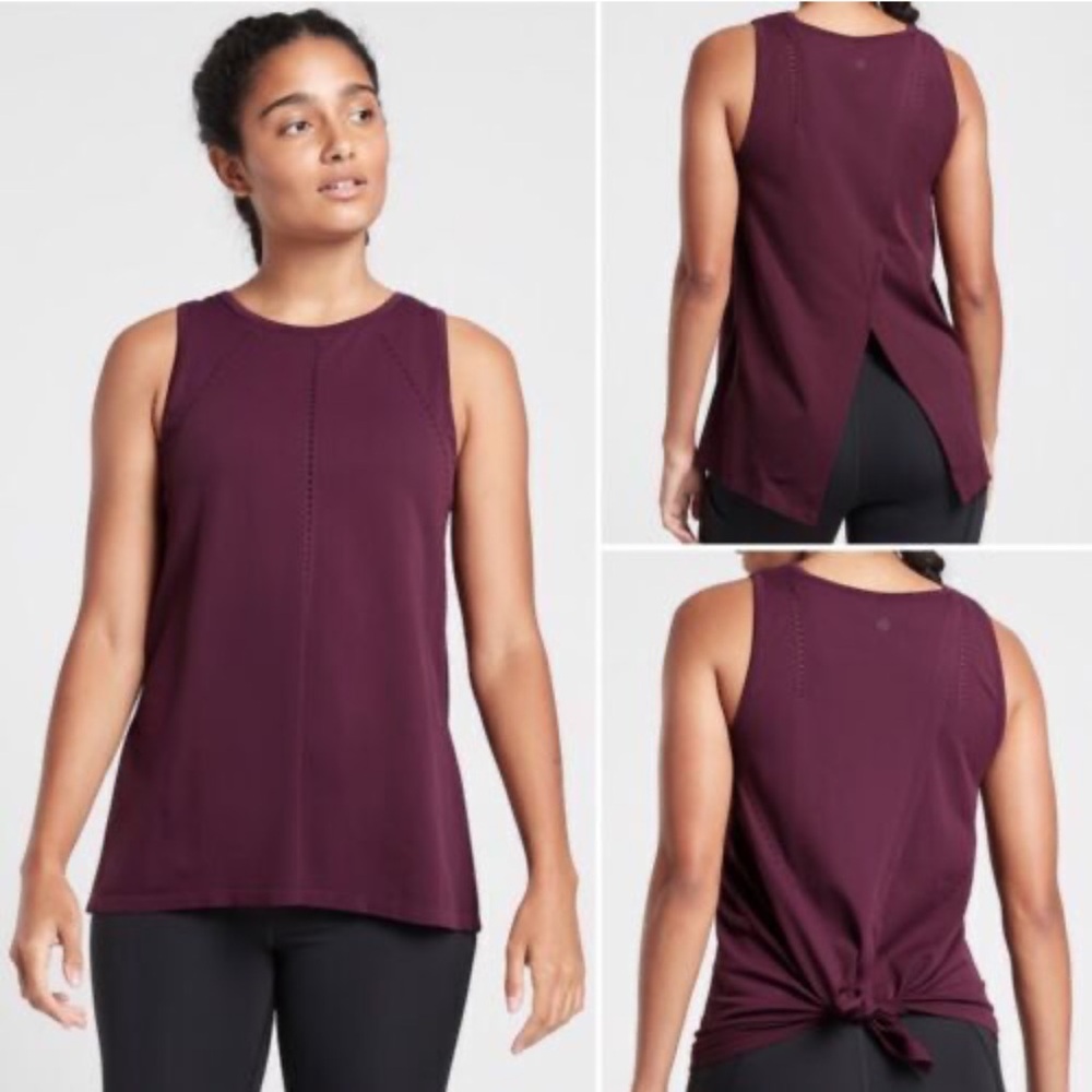 Athleta Foothill Tank - burgundy